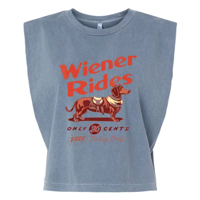 Wiener Rides Wiener Rides Garment-Dyed Women's Muscle Tee