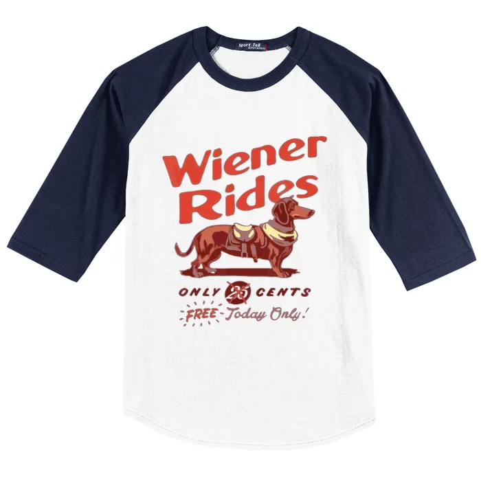 Wiener Rides Wiener Rides Baseball Sleeve Shirt