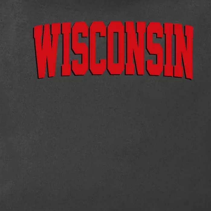 Wisconsin Red Zip Tote Bag