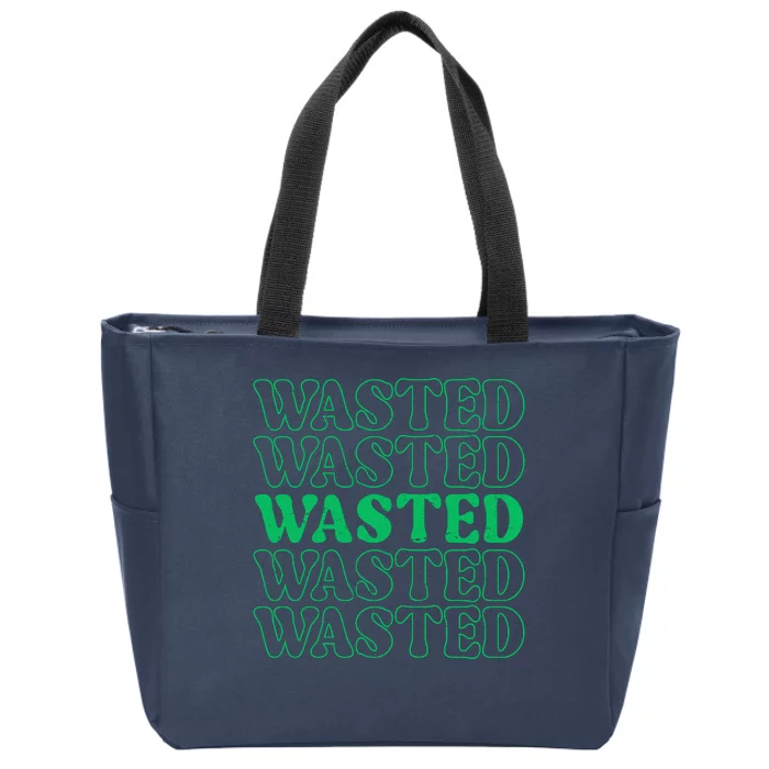 Wasted Retro Zip Tote Bag