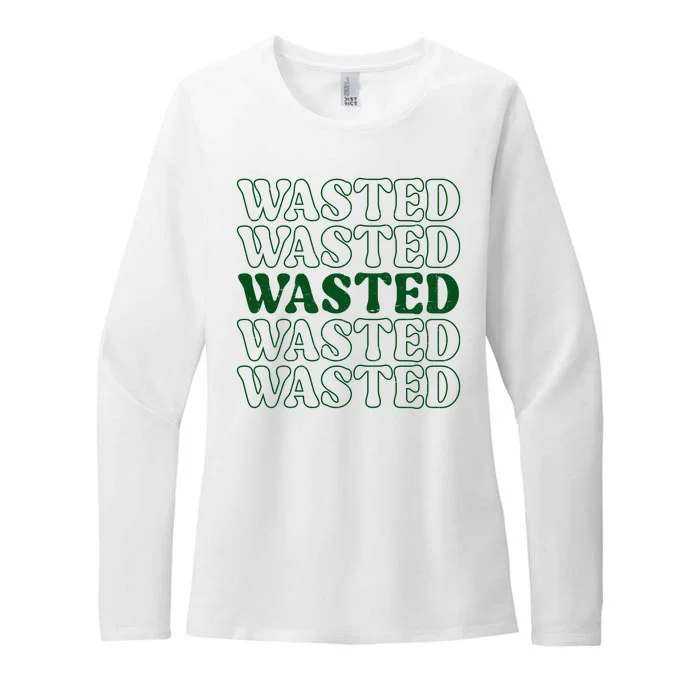 Wasted Retro Womens CVC Long Sleeve Shirt