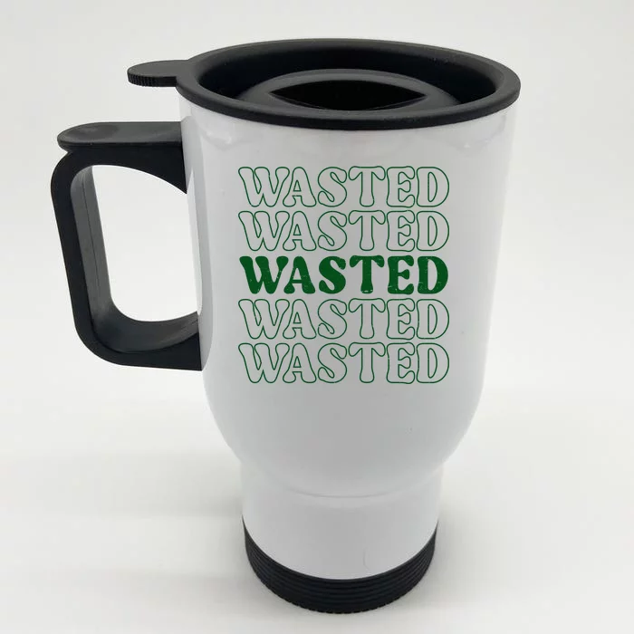 Wasted Retro Front & Back Stainless Steel Travel Mug