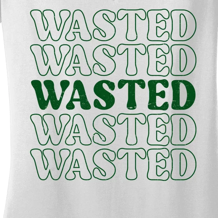 Wasted Retro Women's V-Neck T-Shirt