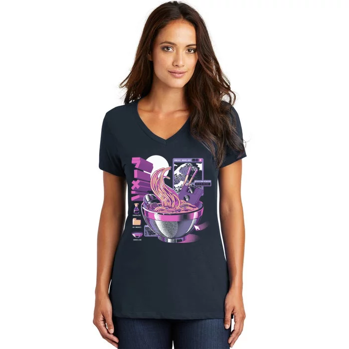 Web Ramen Women's V-Neck T-Shirt