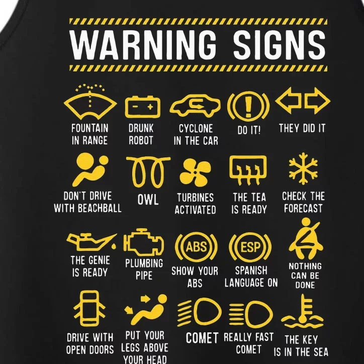 Warning Signs 101 Funny Car Mechanic Performance Tank