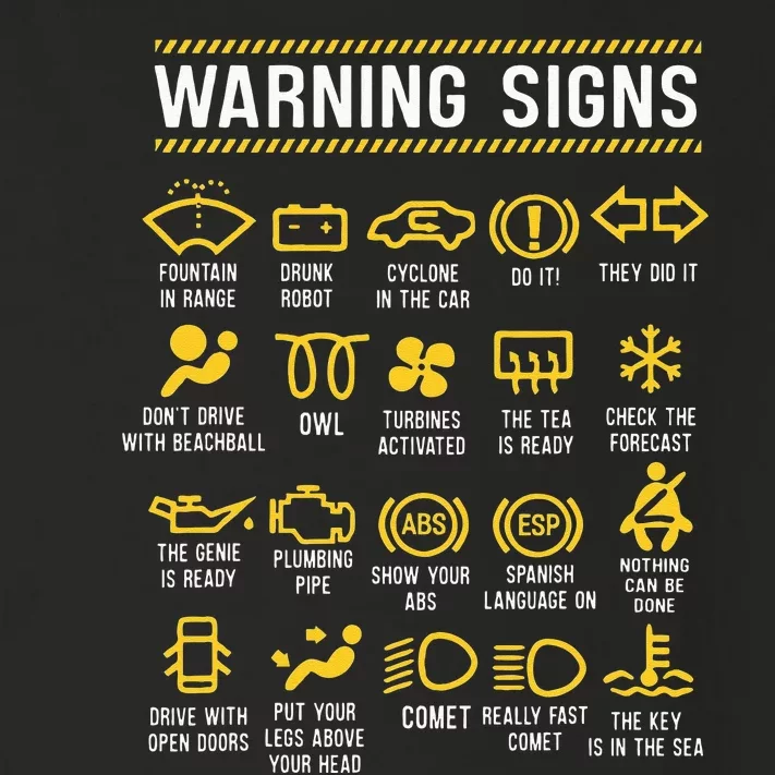 Warning Signs 101 Funny Car Mechanic Toddler Long Sleeve Shirt