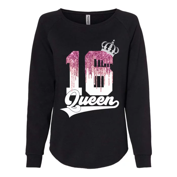 Wo SWEET 16 QUEEN 16TH BIRTHDAY Womens California Wash Sweatshirt