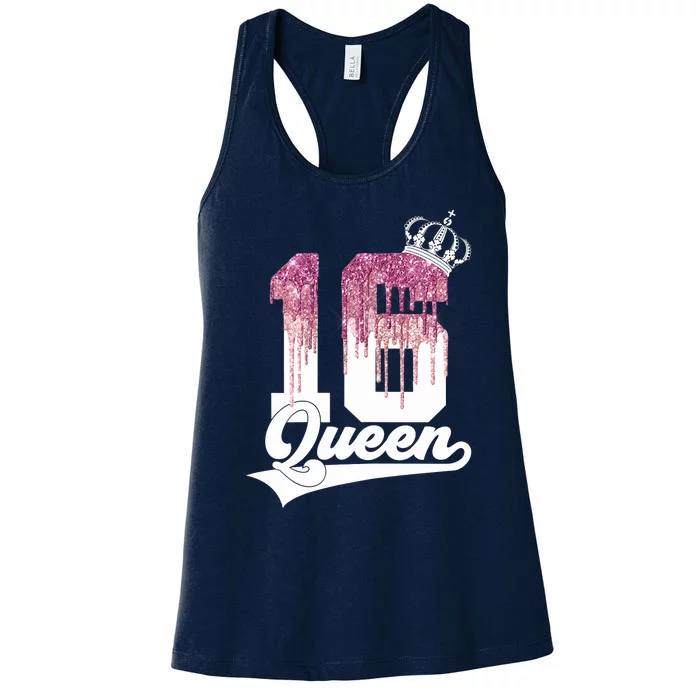 Wo SWEET 16 QUEEN 16TH BIRTHDAY Women's Racerback Tank