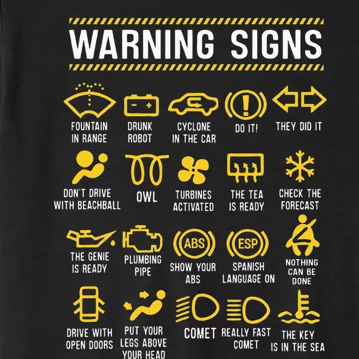 Warning Signs 101 Funny Car Mechanic ChromaSoft Performance T-Shirt