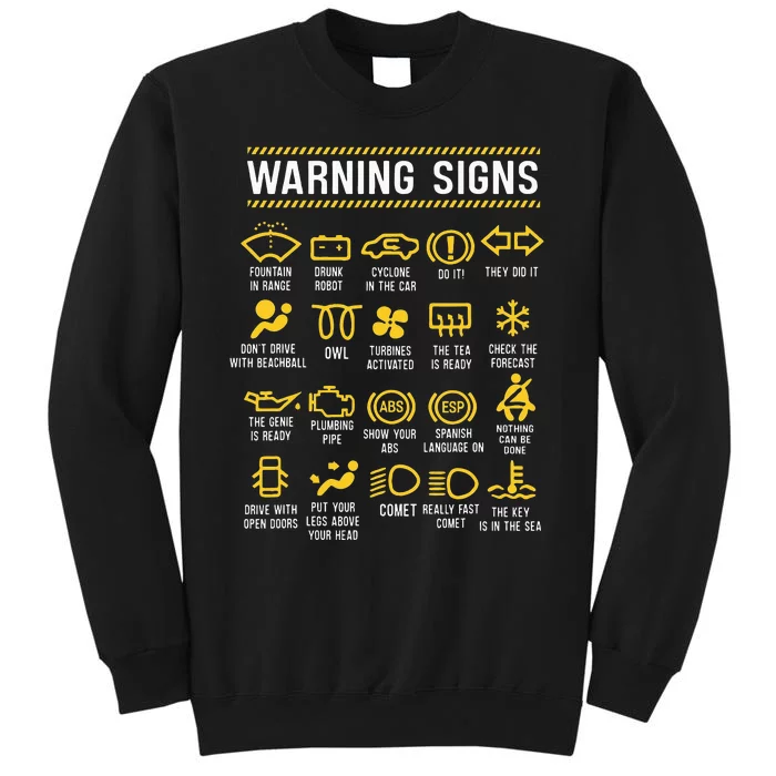 Warning Signs 101 Funny Car Mechanic Tall Sweatshirt