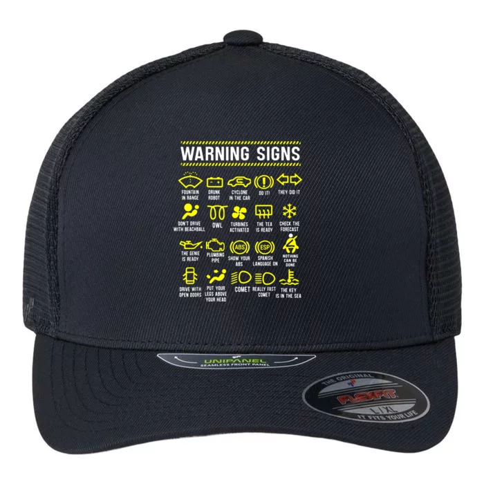 Warning Signs 101 Flexfit Unipanel Trucker Cap