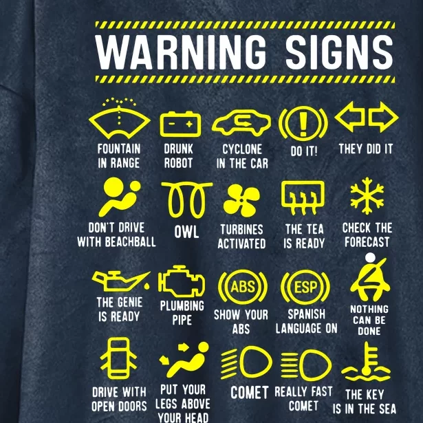 Warning Signs 101 Hooded Wearable Blanket