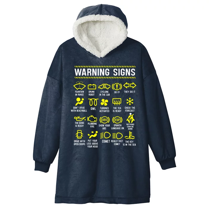 Warning Signs 101 Hooded Wearable Blanket