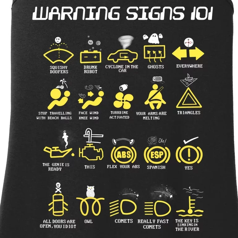 Warning Signs 101 Ladies Essential Tank