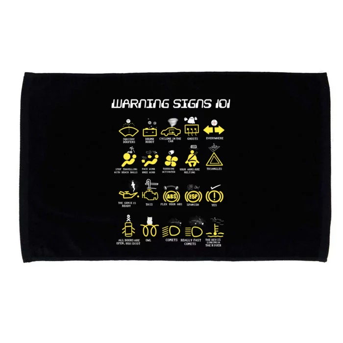 Warning Signs 101 Microfiber Hand Towel