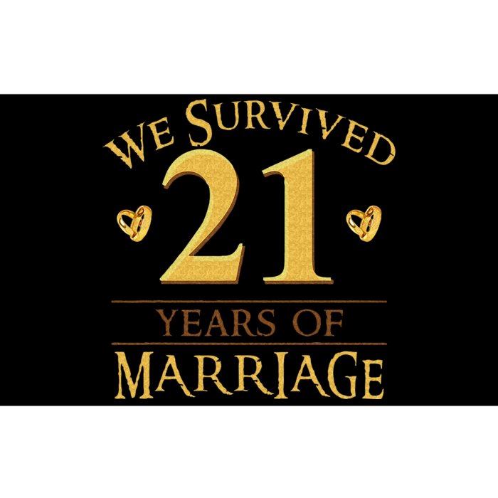 We Survived 21 Years Of Marriage Couple 21st Anniversary Bumper Sticker