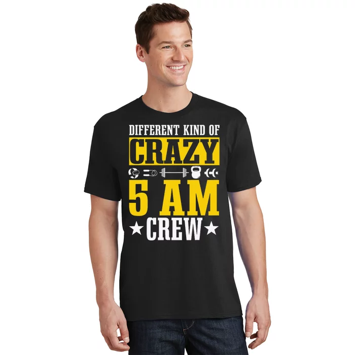 Workout Squad 5AM Crew Funny Gym Quote T-Shirt