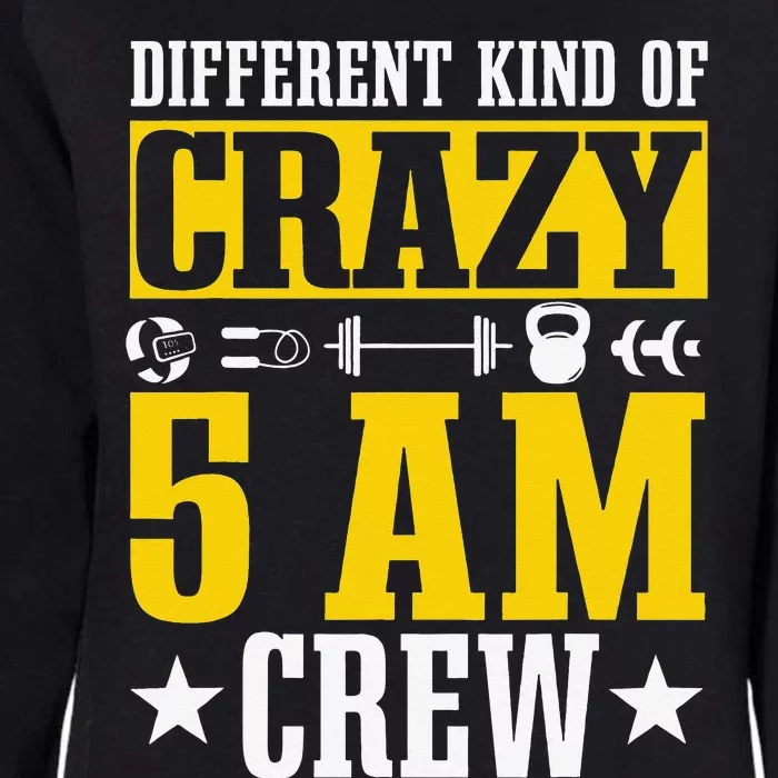 Workout Squad 5AM Crew Funny Gym Quote Womens California Wash Sweatshirt