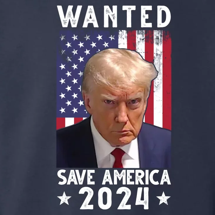 Wanted Save America 2024 Donald Trump USA Flag Toddler Hoodie