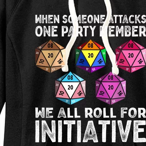 When Someone Attacks One Party Member D20 Dice LGBTQ Ally Women's Fleece Hoodie