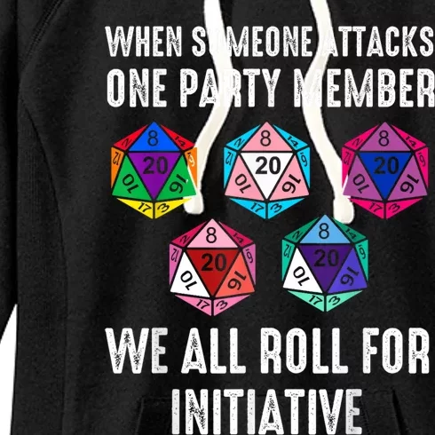 When Someone Attacks One Party Member D20 Dice Lgbtq Ally Women's Fleece Hoodie