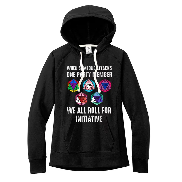 When Someone Attacks One Party Member D20 Dice Lgbtq Ally Women's Fleece Hoodie