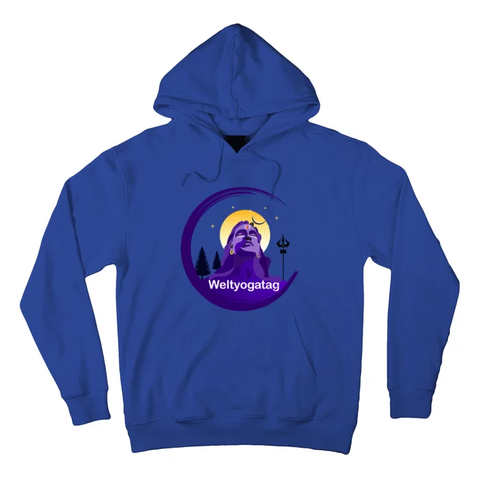 Weltyogatag Shiva Auspicious Day Of Yoga Great Gift Hoodie