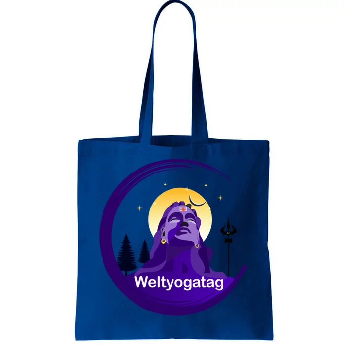 Weltyogatag Shiva Auspicious Day Of Yoga Great Gift Tote Bag