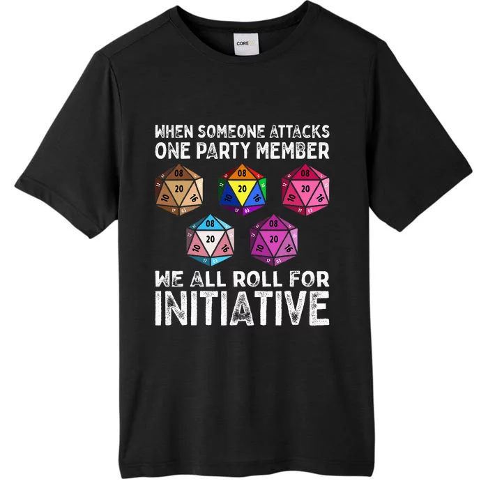 When Someone Attacks One Party Member D20 Dice LGBTQ Ally ChromaSoft Performance T-Shirt