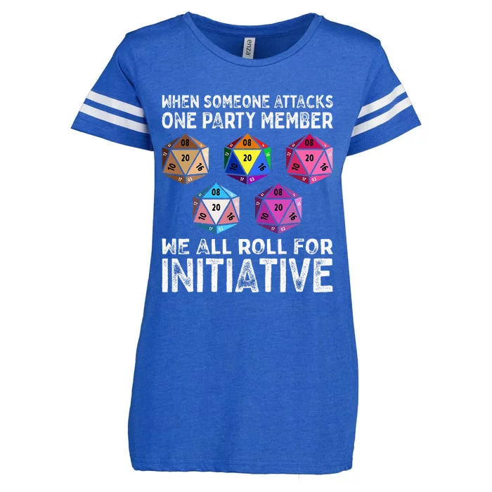 When Someone Attacks One Party Member D20 Dice LGBTQ Ally Enza Ladies Jersey Football T-Shirt