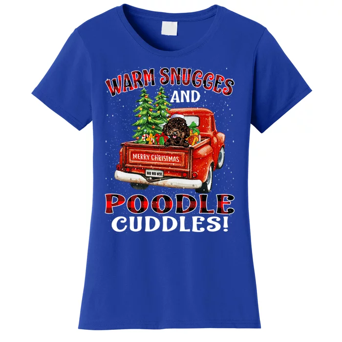 Warm Snuggles And Poodle Cuddles Christmas Gift Women's T-Shirt