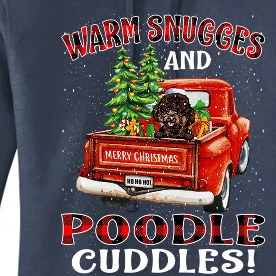 Warm Snuggles And Poodle Cuddles Christmas Gift Women's Pullover Hoodie