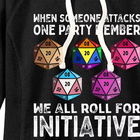 When Someone Attacks One Party Member D20 Dice LGBTQ Ally Women's Fleece Hoodie