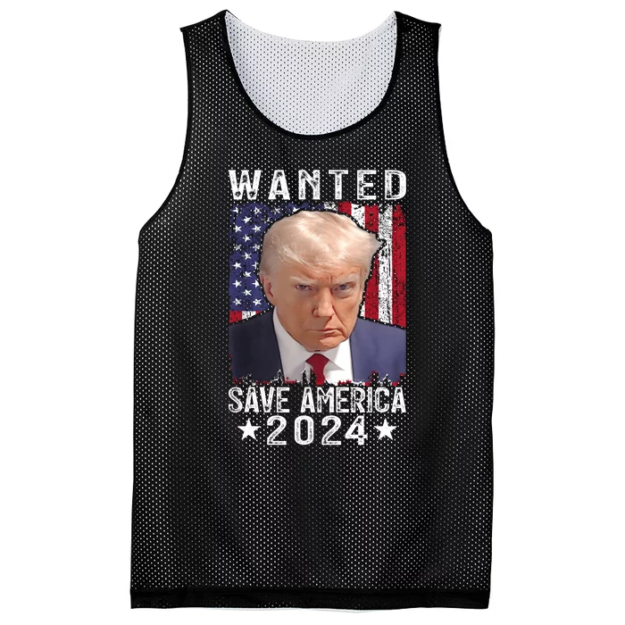 Wanted Save America 2024 Never Surrender Mesh Reversible Basketball Jersey Tank