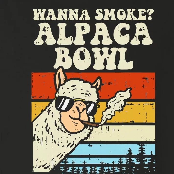 Wanna Smoke Alpaca Bowl Weed Funny Cannabis 420 Stoner Gift Toddler Long Sleeve Shirt