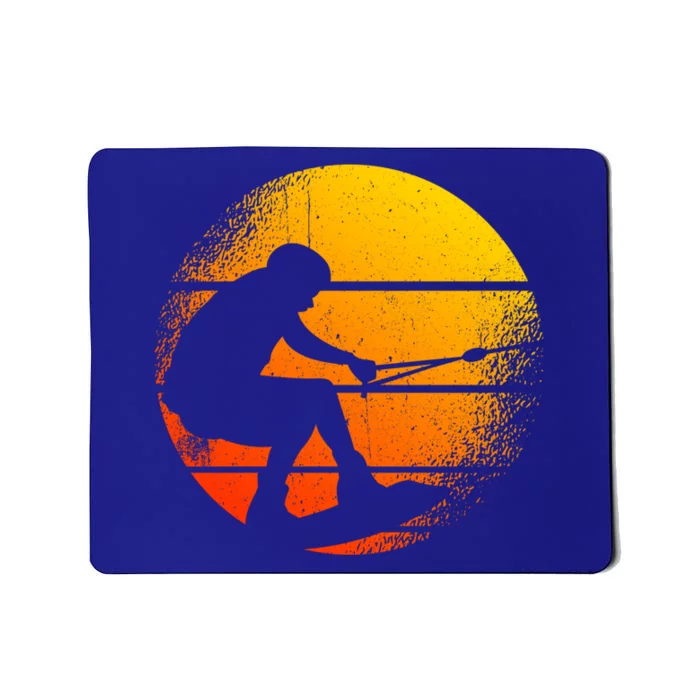 Water Skiing And Water Skier Retro Sunset Water Skiing Cool Gift Mousepad