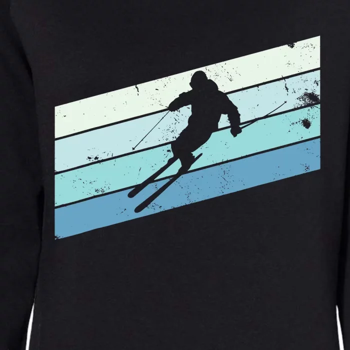 Winter Sports And Snow Skier Retro Snow Skiing Womens California Wash Sweatshirt