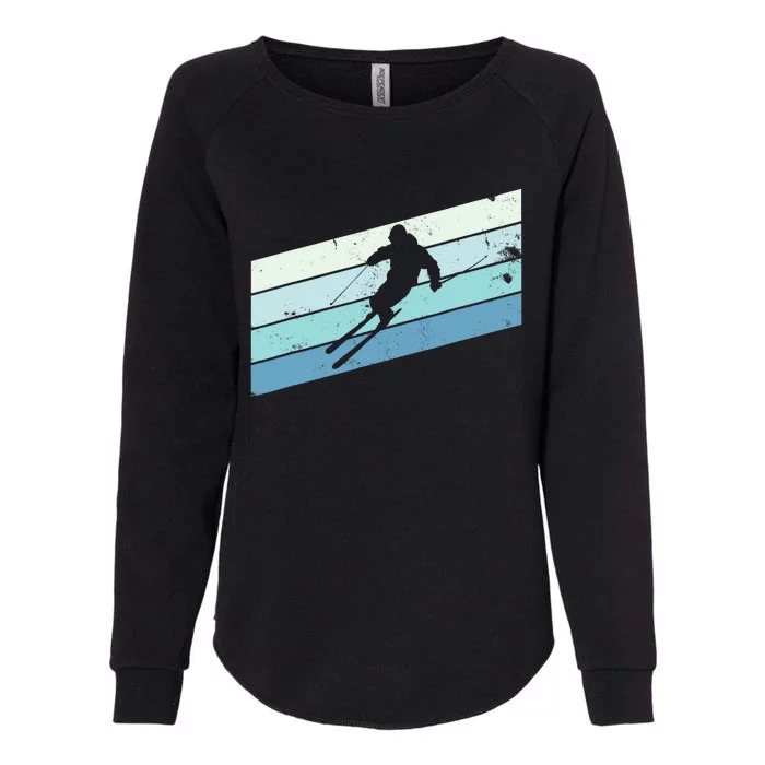 Winter Sports And Snow Skier Retro Snow Skiing Womens California Wash Sweatshirt