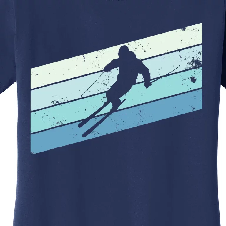 Winter Sports And Snow Skier Retro Snow Skiing Women's T-Shirt