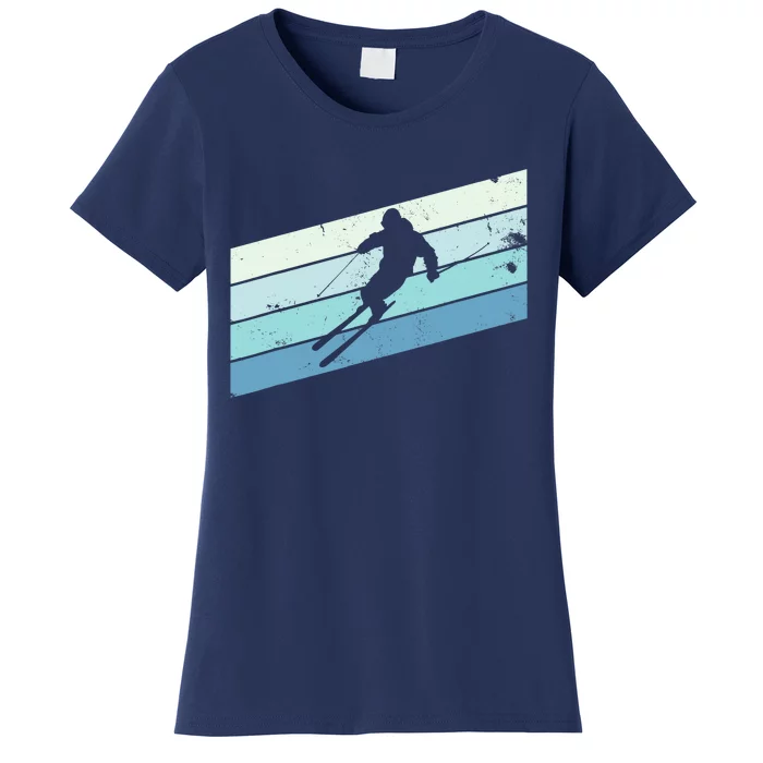 Winter Sports And Snow Skier Retro Snow Skiing Women's T-Shirt