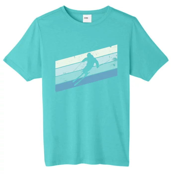 Winter Sports And Snow Skier Retro Snow Skiing ChromaSoft Performance T-Shirt