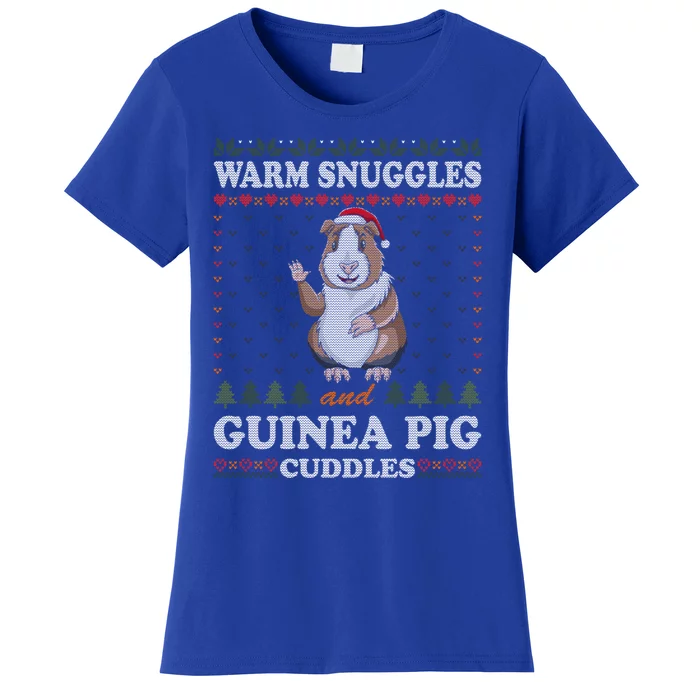 Warm Snuggles And Guinea Pig Cuddles Ugly Christmas Sweater Meaningful Gift Women's T-Shirt