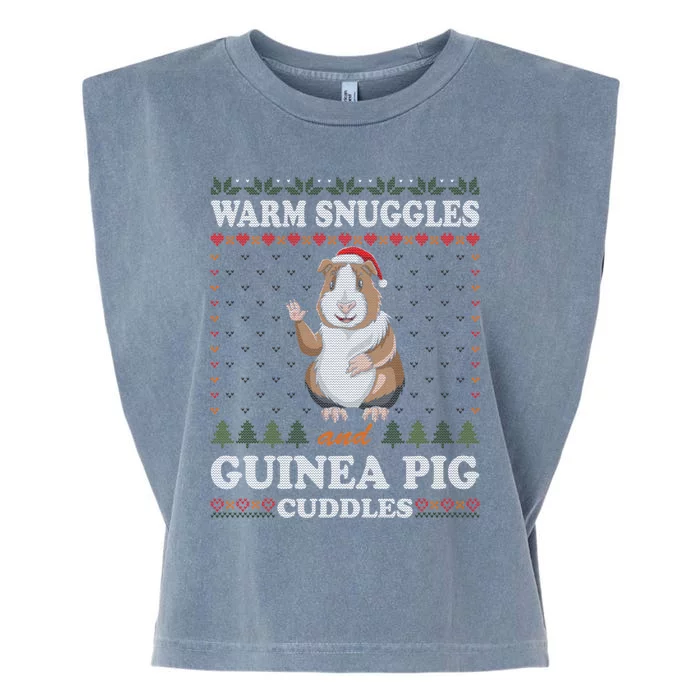 Warm Snuggles And Guinea Pig Cuddles Ugly Christmas Sweater Meaningful Gift Garment-Dyed Women's Muscle Tee