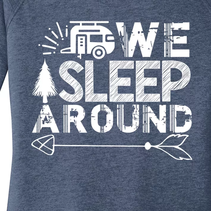 We Sleep Around Funny Camping Women's Perfect Tri Tunic Long Sleeve Shirt