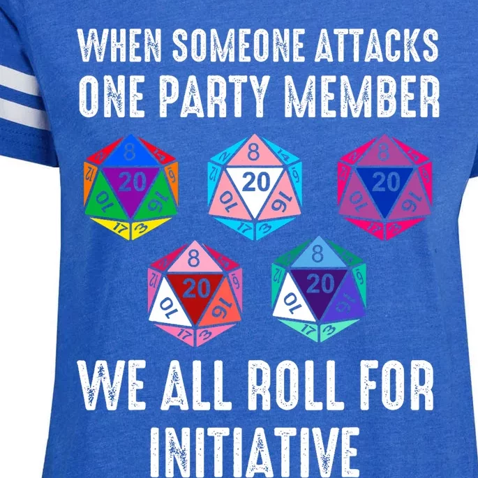 When Someone Attacks One Party Member D20 Dice Lgbtq Ally Enza Ladies Jersey Football T-Shirt