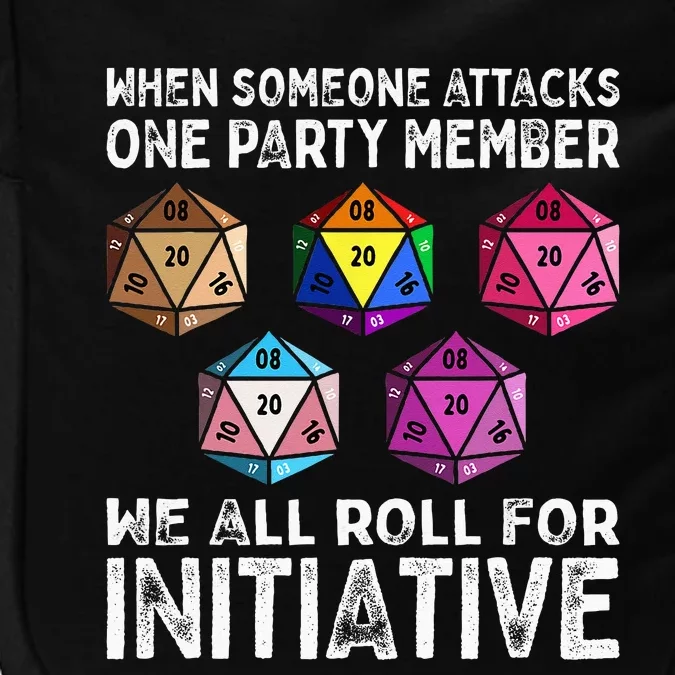 When Someone Attacks One Party Member D20 Dice LGBTQ Ally Impact Tech Backpack