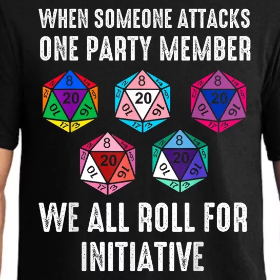 When Someone Attacks One Party Member D20 Dice Lgbtq Ally Pajama Set