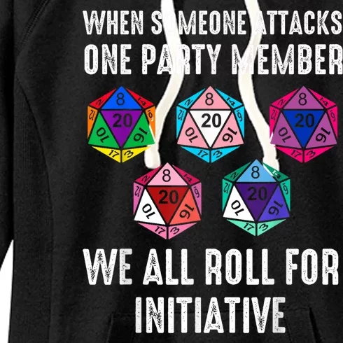 When Someone Attacks One Party Member D20 Dice Lgbtq Ally Women's Fleece Hoodie