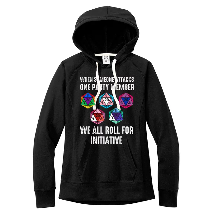 When Someone Attacks One Party Member D20 Dice Lgbtq Ally Women's Fleece Hoodie