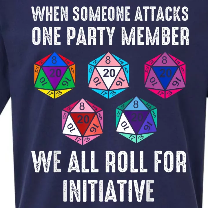 When Someone Attacks One Party Member D20 Dice Lgbtq Ally Sueded Cloud Jersey T-Shirt